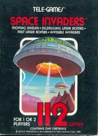 Space Invaders (Sears black picture label) Box Art