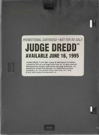 Judge Dredd (Promotional Cartridge) Box Art