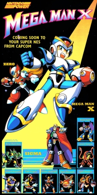 Mega Man X Nintendo Power Poster Box Art