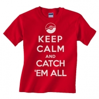 Pokemon t-shirt - Keep Calm and Catch 'Em All Box Art