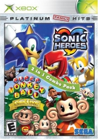 Sonic Heroes & Super Monkey Ball Deluxe - Platinum Family Hits Box Art