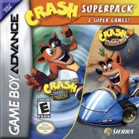 Crash Superpack: Crash Bandicoot 2: N-Tranced / Crash Nitro Kart Box Art