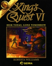 King's Quest VI: Heir Today, Gone Tomorrow (black cover) Box Art