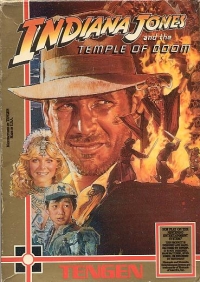 Indiana Jones and the Temple of Doom (black cartridge) Box Art