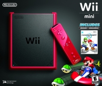 Nintendo Wii Mini - Mario Kart Wii (black ESRB rating) Box Art