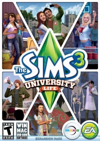 Sims 3, The: University Life Box Art