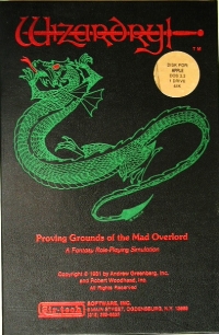 Wizardry: Proving Grounds of the Mad Overlord (rounded SirTech logo) Box Art