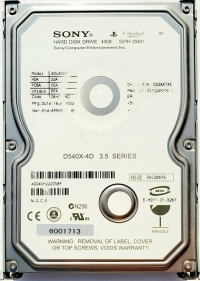 Sony Hard Disk Drive SCPH-20401 Box Art