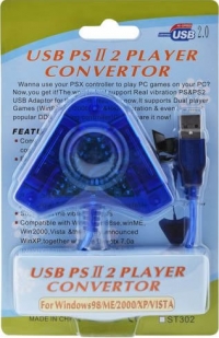 USB PS II 2 Player Convertor Box Art