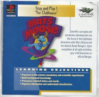 Lightspan Educational Disc: Mars Moose: Stay and Play 1: The Clubhouse Box Art