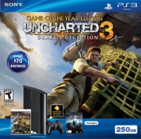 Sony PlayStation 3 CECH-4001B - Uncharted 3: Game of the Year Edition Box Art