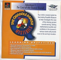 Lightspan Educational Disc: The Quaddle Family Mysteries Adventure 1: The Case of the Scarce Scarab Box Art