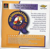 Lightspan Educational Disc: The Quaddle Family Mysteries: The Case of the Scarce Scarab: Parlor and Family Room Box Art