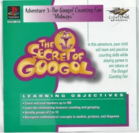 Lightspan Educational Disc: The Secret of Googol Adventure 3: The Googol Counting Fair: Midways Box Art