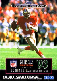 NFL Sports Talk Football '93 starring Joe Montana and all 28 NFL Teams Box Art