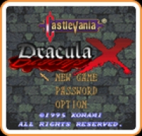 Castlevania: Dracula X Box Art
