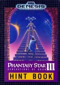Phantasy Star III: Generations of Doom Hint Book (Sega Genesis) Box Art