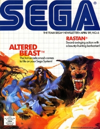 Team Sega Newsletter April '89, The Box Art