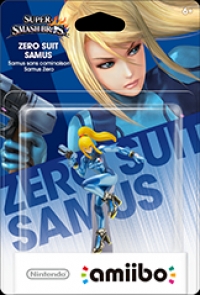 Super Smash Bros. - Zero Suit Samus (gray Nintendo logo) Box Art