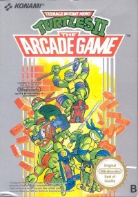 Teenage Mutant Ninja Turtles II: The Arcade Game Box Art