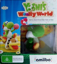 Yoshi's Woolly World (Game disc + Green Yarn Yoshi amiibo) Box Art