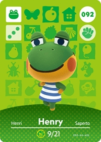 Animal Crossing - #092 Henry  [NA] Box Art