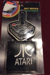 Atari belt buckle and wristband Box Art