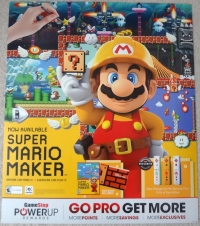 Super Mario Maker GameStop Promotional Store Poster Box Art