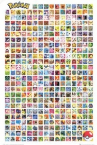Pokémon 24x36 Poster - All Pokémon from Gen 1-3 Box Art