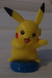 Blue Base Turnable Pikachu figurine Box Art