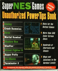 Super NES Games Unauthorized Power Tips Book Box Art