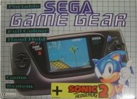 Sega Game Gear + Sonic the Hedgehog 2 Box Art