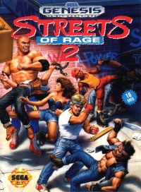 Streets of Rage 2 (670-2483 cart) Box Art