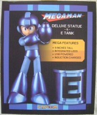 Mega Man Deluxe Statue & E-Tank Box Art
