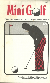 Mini Golf - Printed Game Software for Atari, TRS-80, Apple, IBM PC Box Art
