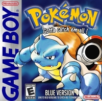 Pokémon Blue Version (black ESRB) Box Art