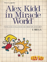 Alex Kidd in Miracle World (cardboard 3 tab) Box Art