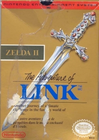 Zelda II: The Adventure of Link (Nintendo Entertainment System banner) Box Art