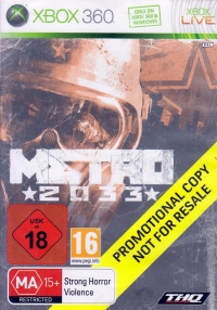 Metro 2033 (Promo) Box Art