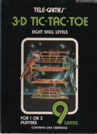 3-D Tic-Tac-Toe (Sears text label) Box Art