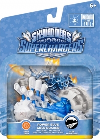 Skylanders SuperChargers - Power Blue Gold Rusher Box Art